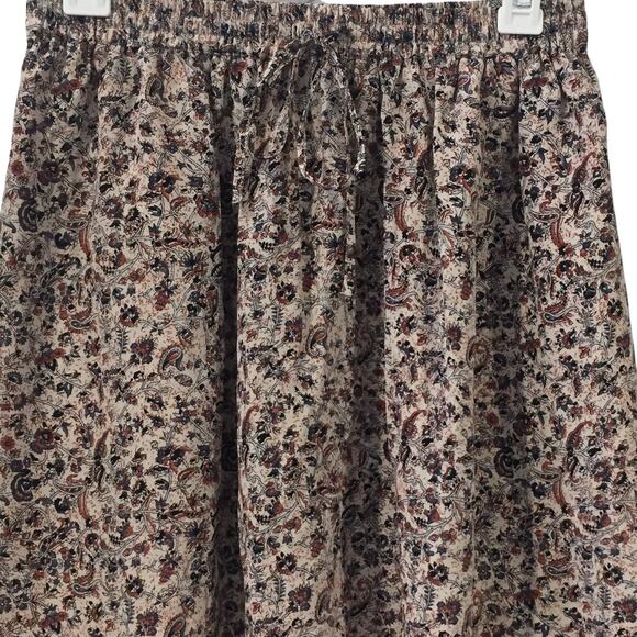 nwt Club Monaco Lyndon Silk Skirt size US 6 Russet Brown Rouge Print - Picture 4 of 7